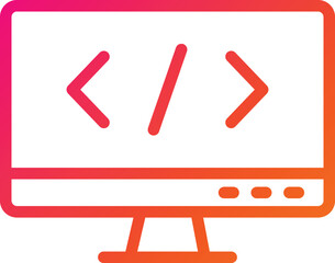 Coding Vector Icon Design Illustration