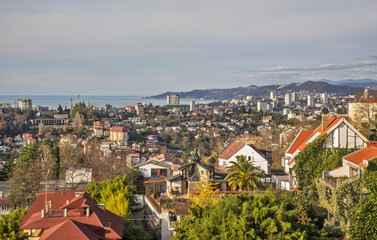 View of Sochi town. Russia