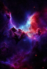 Obraz na płótnie Canvas HD Wallpaper of space stars galaxy nebula rendering Generative AI Content by Midjourney