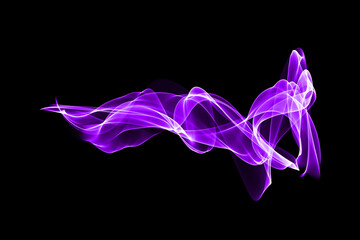 Abstract-colored smoke wave isolated background design element