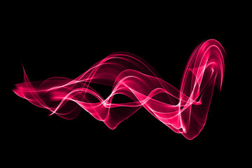 Abstract-colored smoke wave isolated background design element