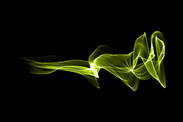 Abstract-colored smoke wave isolated background design element