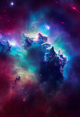 HD Wallpaper of space stars galaxy nebula rendering Generative AI Content by Midjourney