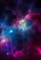 HD wallpaper space nebula stars universe colorful dark blue rendering Generative AI Content by Midjourney