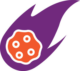 Comet Vector Icon Design Illustration