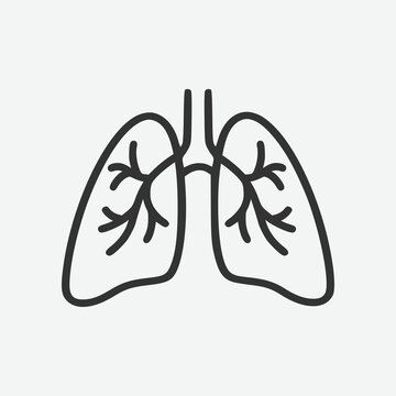 recommend clip art: Lungs vector icon. Black medical icon. Human organ, lungs, anatomy vector illustration. 