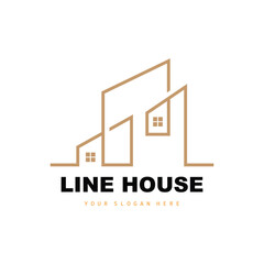 House Logo, Building Furniture Design, Construction Vector, Property Brand Icon, Real Estate, Housing