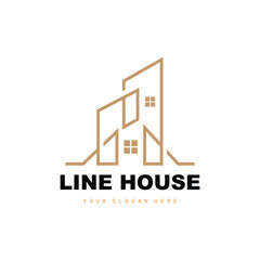 House Logo, Building Furniture Design, Construction Vector, Property Brand Icon, Real Estate, Housing