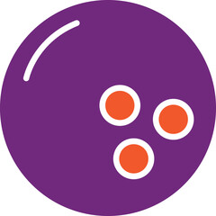 Bowling ball Vector Icon Design Illustration