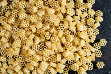 Raw pasta close-up. Pasta background