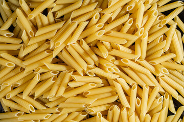 Raw pasta close-up. Pasta background
