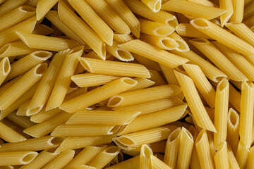 Raw pasta close-up. Pasta background