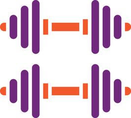Fototapeta premium Dumbbells Vector Icon Design Illustration