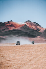 Beautiful view off road trip 4x4 in Bolivia South America Salt Flat Uyuni © Peter