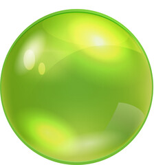 Colorful Photo Realistic Green Ball - Piles, Capsules, Glass Spheres Or Beads