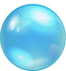 Colorful Photo Realistic Blue Ball - Piles, Capsules, Glass Spheres Or Beads