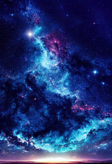 Fototapeta premium dazzling starry sky cosmic starry sky background material Generative AI Content by Midjourney