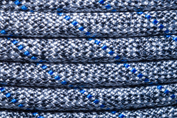 Bright multi-colored climbing rope as a background, pattern, wallpapers