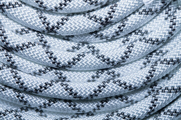 Bright multi-colored climbing rope as a background, pattern, wallpapers