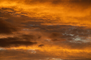 Clouds in the sky at sunset