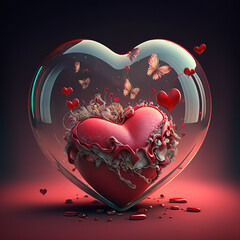 Ornamental decorative heart shape