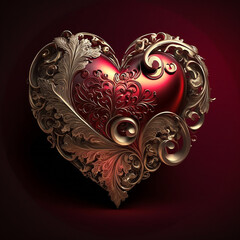 Ornamental decorative heart shape