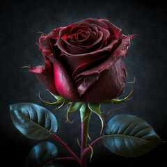 Dark red rose close up 