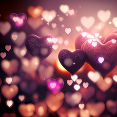 Artistic decorative heart shapes