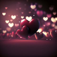 Artistic decorative heart shapes