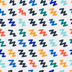 Seamless colorful doodle pattern. Hipster illustranion. Modern graphic design.