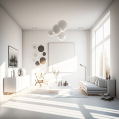 White Minimal Aesthetic Living Room