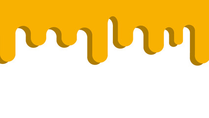 Honey dripping abstract round lines change, vector background 