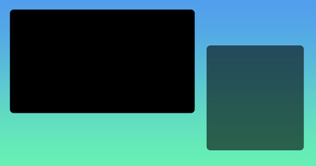 Naklejka premium 4k ULTRA HD Overlay Stream Layout Design Chat Intermission Screen with Vibrant Gradient Combinations (Dark Blue, Lilac Lavender, Mint Green, Golden Hour, and More)