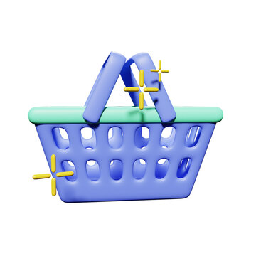 Basket cart 3D Icon