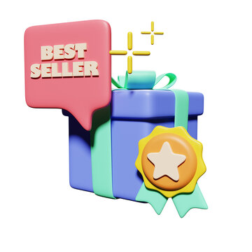 3D Best Seller Gift Icon