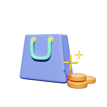 3D Shopping Bag Icon
