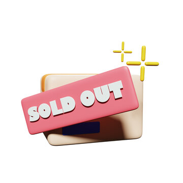 3D Sold Out Icon