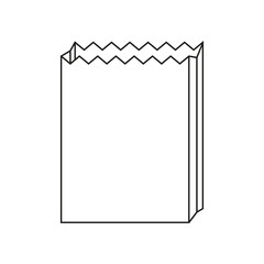 Paper bag icon vector. Packet illustration sign. Package symbol or logo.