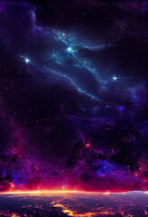 dazzling starry sky cosmic starry sky background material Generative AI Content by Midjourney