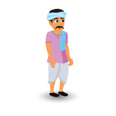 Man Cartoon character , farmer character, cartoon character vector