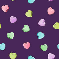 Seamless vector pattern. Heart. Bright hearts. Love