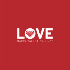 Happy Valentine's Day. Valentine's day abstract card with heart shapes. Vector illustration.