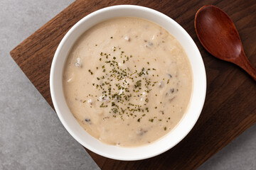Mushroom Cream Soup with Mushrooms