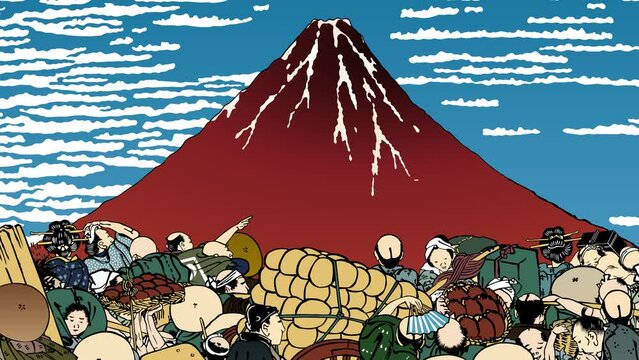 凱風快晴といっぱいの人込み