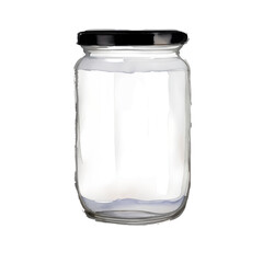 empty glass jar digital drawing with watercolor style illustration