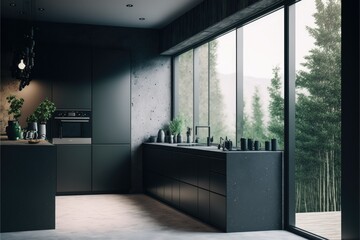 modern kitchen interior , ai generated