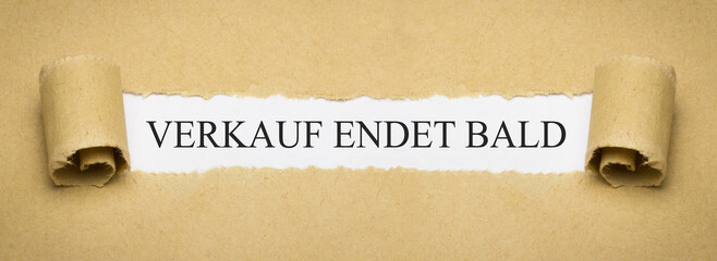 Verkauf endet bald