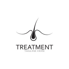 Obraz premium Hair treatment logo hair transplantation logo,removal logo vector image design illustration