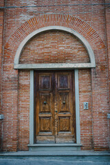 Texture of an old wooden door
