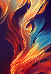 Beautiful fire wallpaper illustration art Generative AI Content by Midjourney